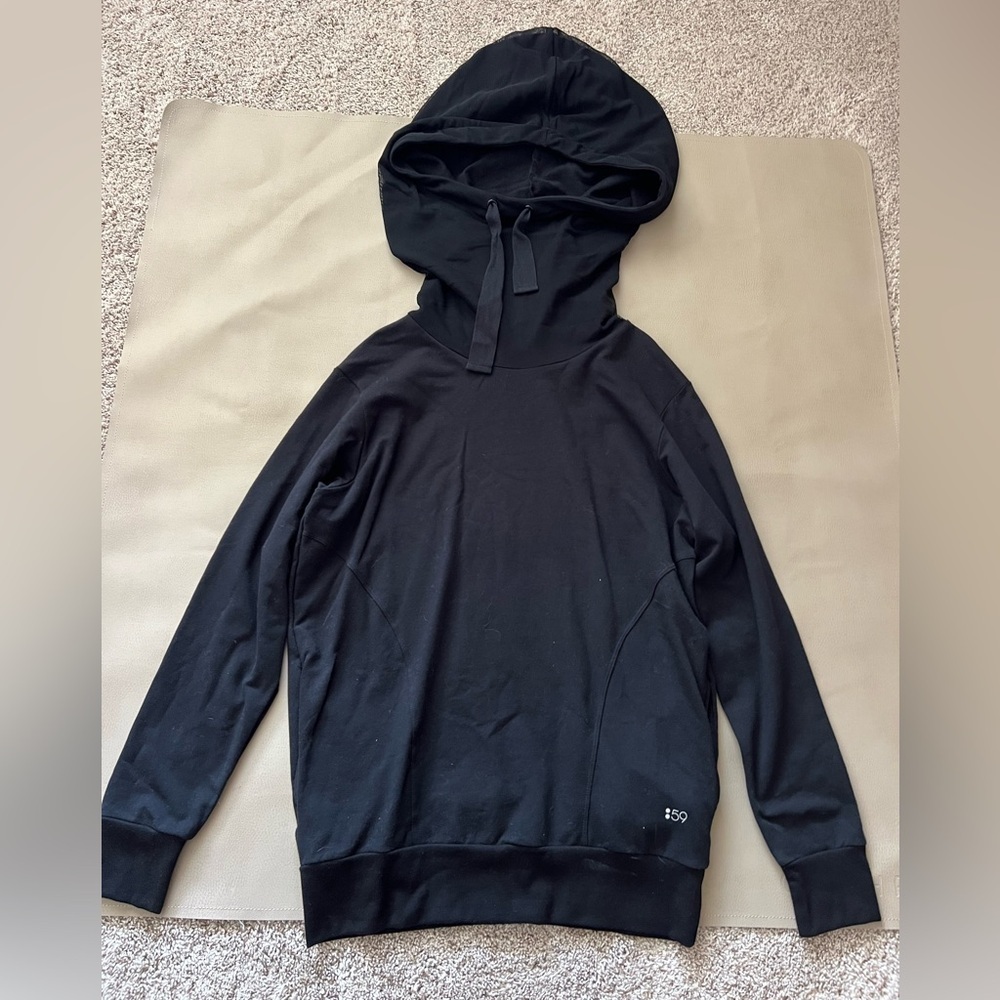 SPLITS FIFTY-NINE 59 Hoodie Hooded Sweatshirt Pullover Stretch Women's S black